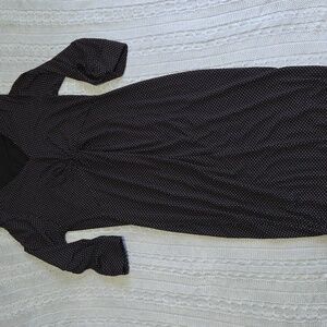 Seraphine black Polka Dot Maternity dress Size 6 EUC